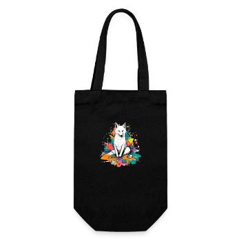 Low the wolf dog - Gift Bag for Bottles - black - Front