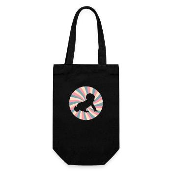 pregnancy announcement - Funny baby retro - Gift Bag for Bottles - black - Front