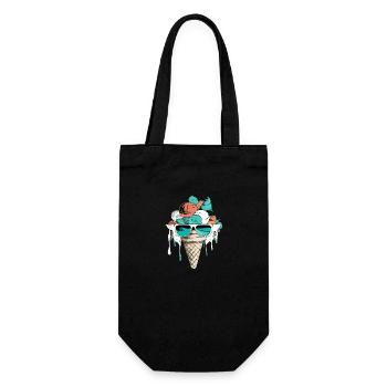 Glace fraise menthe vanille - Sac à bouteille - noir - Devant