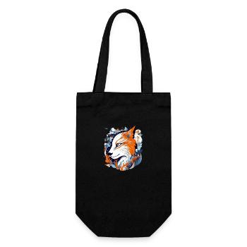 Bayo the fox - Gift Bag for Bottles - black - Front