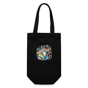 Izidi the alligator - Gift Bag for Bottles - black - Front