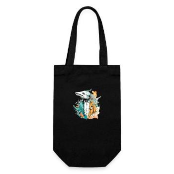 Bako the fish man - Gift Bag for Bottles - black - Front