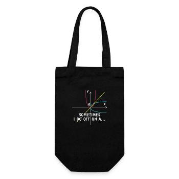 Sometimes I go off on a ..., math lover - Gift Bag for Bottles - black - Front
