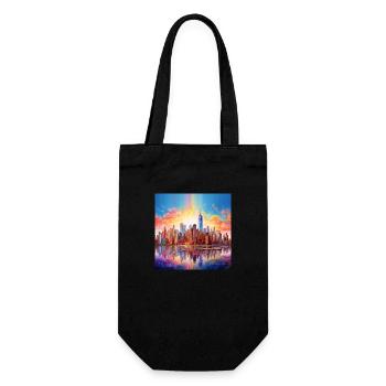 icecrusher New YorkSkyline Cartographic - Geschenkbeutel für Flaschen - Schwarz - Vorne