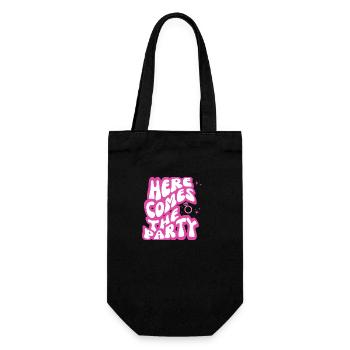 Here comes the Party -team of the bride - Gift Bag for Bottles - black - Front