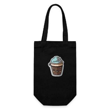 Kaffee - Geschenkbeutel für Flaschen - Schwarz - Vorne