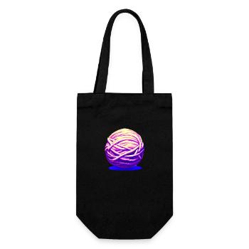 Knitting Seamstress Knitter Crochet Tailor - Gift Bag for Bottles - black - Front