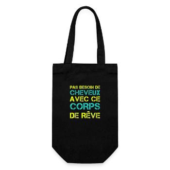 Pas besoin de cheveux avec ce corps de rêve - Sac à bouteille - noir - Devant