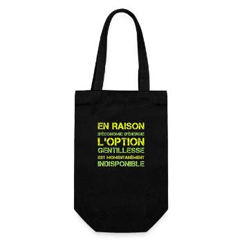 Economie énergie l'option gentillesse indisponible - Sac à bouteille - noir - Devant