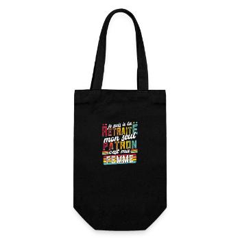 Je suis à la retraite seul patron c'est ma femme - Sac à bouteille - noir - Devant