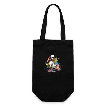 Moli l'alligator peintre - Sac à bouteille - noir - Devant