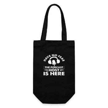 Have No Fear The Podcast Host Is Here - Gift Bag for Bottles - black - Front
