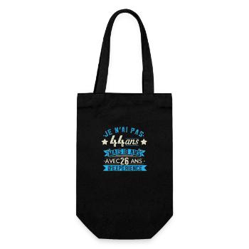 je n'ai pas 44 ans mais 18 ans 44 ans d'expérience - Sac à bouteille - noir - Devant