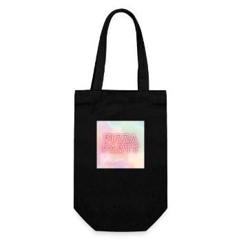 PIZZA PARTY - Gift Bag for Bottles - black - Front