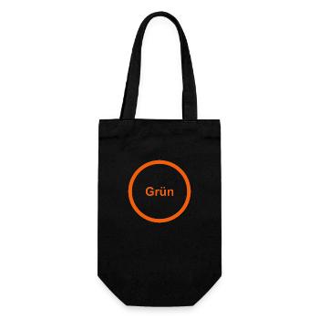 Grün - Geschenkbeutel für Flaschen - Schwarz - Vorne