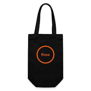 Rosa - Geschenkbeutel für Flaschen - Schwarz - Vorne