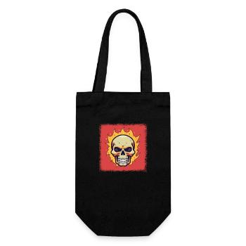Skull death board heart idée présente - Sac à bouteille - noir - Devant