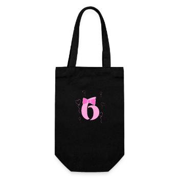 6th birthday girl - Gift Bag for Bottles - black - Front