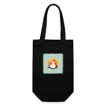 animals birthday present idea bday birds - Gift Bag for Bottles - black - Front