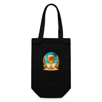 Beach Beer Glass - Gift Bag for Bottles - black - Front