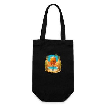 Bière sur la plage - Sac à bouteille - noir - Devant