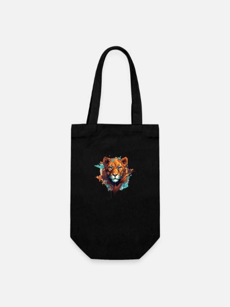 The lioness in you - Gift Bag for Bottles - black