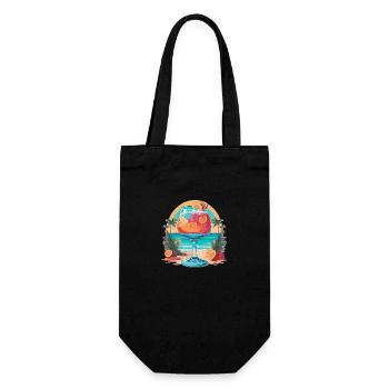 Beach Summer Cocktail - Gift Bag for Bottles - black - Front