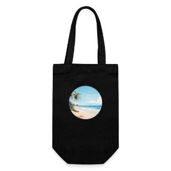 Ambiance de plage tropicale - pour tous les adorateurs du soleil - Sac à bouteille - noir - Devant