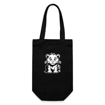 Tiger Big Cat - Gift Bag for Bottles - black - Front