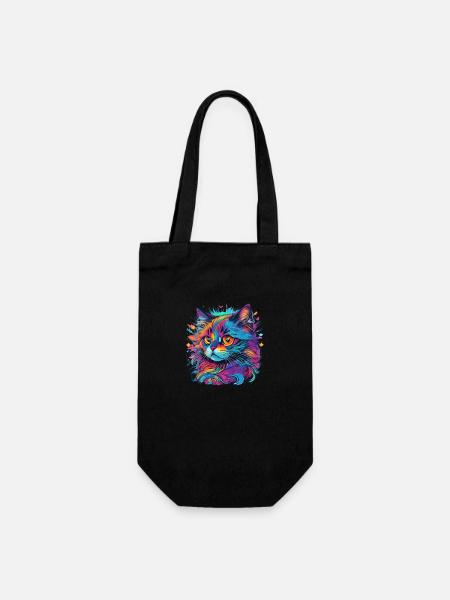 Chat en couleurs - Sac à bouteille - noir