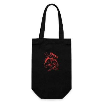 Bearish red - Geschenkbeutel für Flaschen - Schwarz - Vorne
