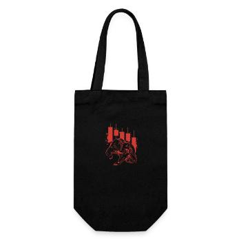 Bearish RED - Geschenkbeutel für Flaschen - Schwarz - Vorne