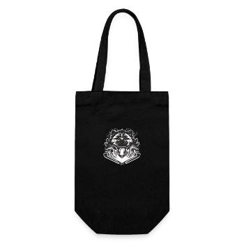 Lion Head Logo - Gift Bag for Bottles - black - Front