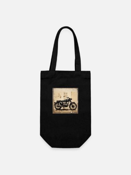 Une moto noire pour un vintage ride ! - Sac à bouteille - noir