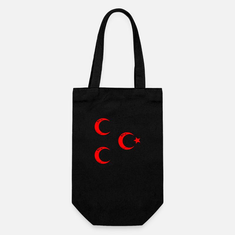 3 croissants 3hilal ay yildiz - Sac à bouteille - noir