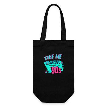 90er Jahre Niedlich 80er Jahre Retro Vintage Lustig Cool Nostalgie - Geschenkbeutel für Flaschen - Schwarz - Vorne