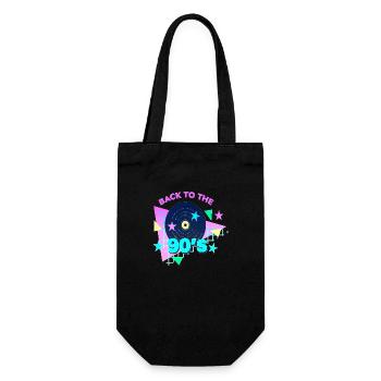 90er Jahre Niedlich 80er Jahre Retro Vintage Lustig Cool Nostalgie - Geschenkbeutel für Flaschen - Schwarz - Vorne