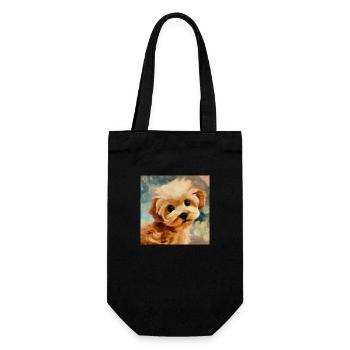 The worlds cutest puppy - Gift Bag for Bottles - black - Front