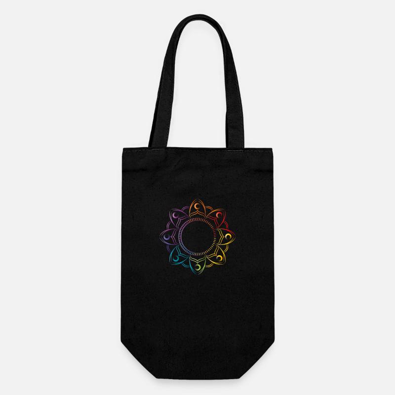mandala chakra - Geschenkbeutel für Flaschen - Schwarz