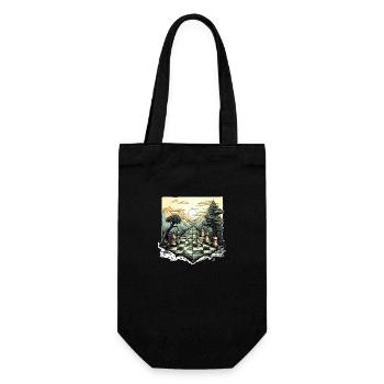The road to chess - Gift Bag for Bottles - black - Front