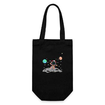 Astronaut Red White - Gift Bag for Bottles - black - Front