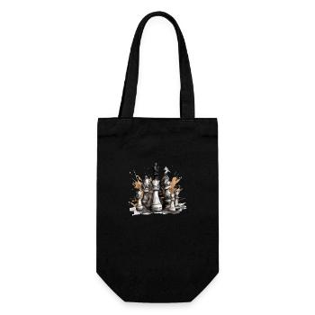 Chess pieces - Gift Bag for Bottles - black - Front