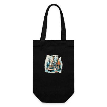 Chats et jeu d'échecs - Sac à bouteille - noir - Devant