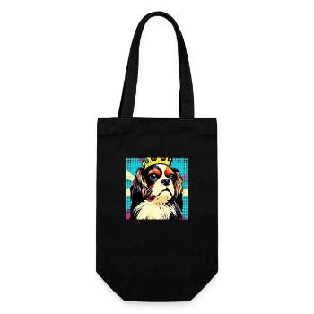 Cavalier King Charles Spaniel Pop Art - Gift Bag for Bottles - black - Front