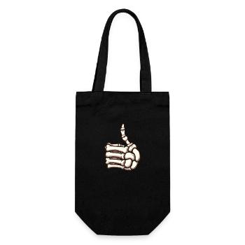 Skeleton Thumb Up - Gift Bag for Bottles - black - Front