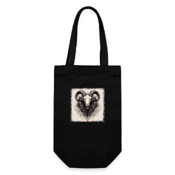 geek gift idea quote animal design herd of sheep - Geschenkbeutel für Flaschen - Schwarz - Vorne