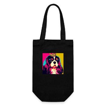 Cavalier King Charles Spaniel Pop Art - Sac à bouteille - noir - Devant