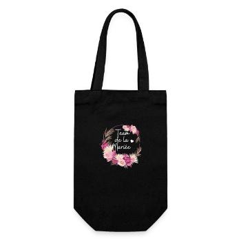 Team de la mariée floral - Sac à bouteille - noir - Devant
