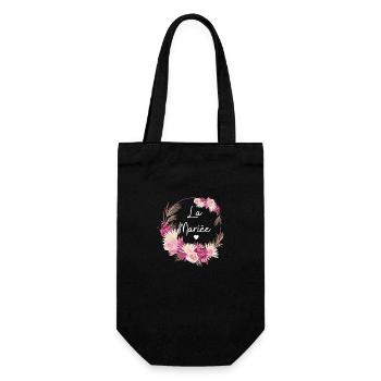 la mariée floral - Sac à bouteille - noir - Devant