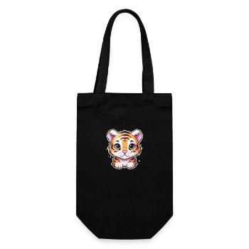 Bébé tigre - Sac à bouteille - noir - Devant